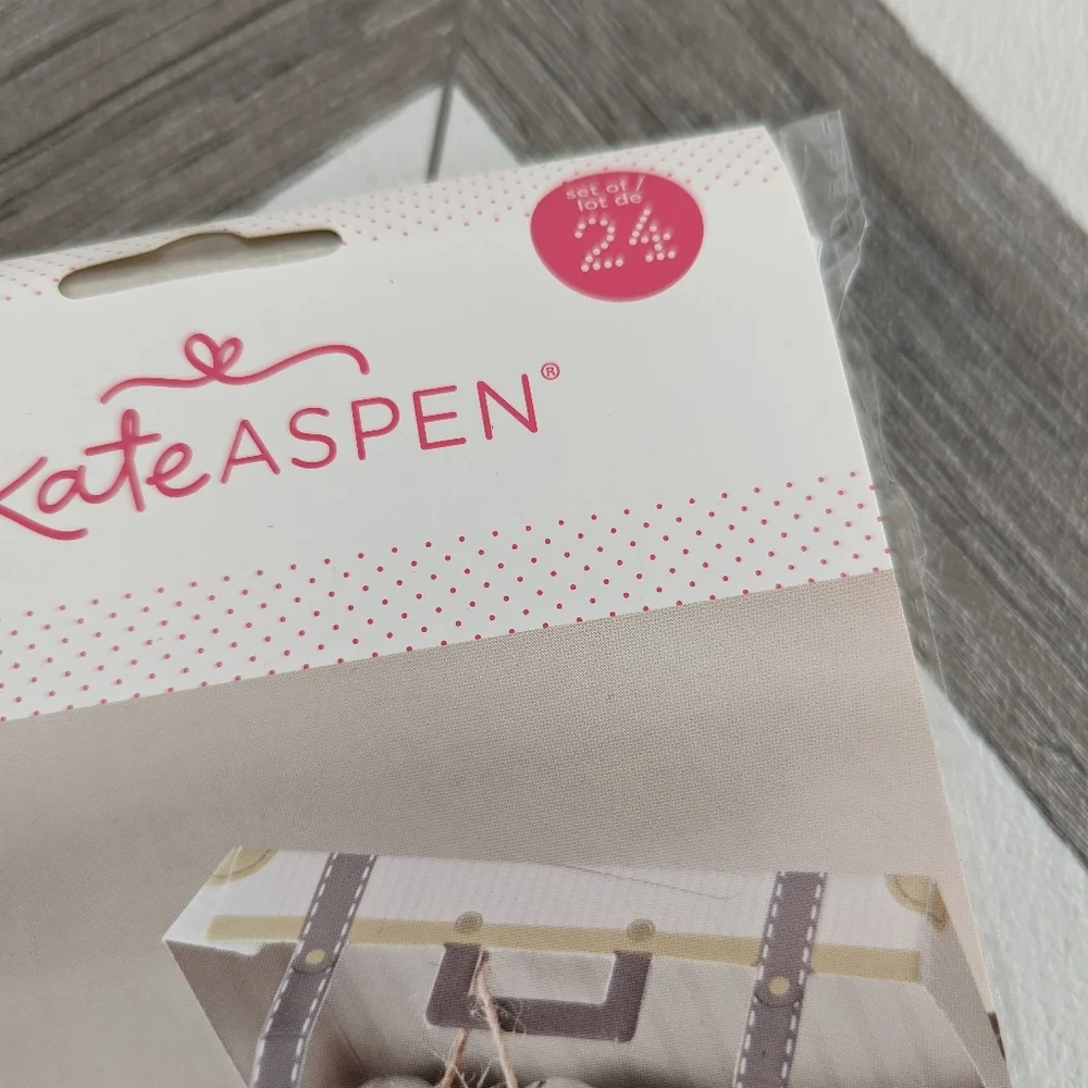 NWT Kate Aspen Suitcase Favor Boxes Bridal Shower